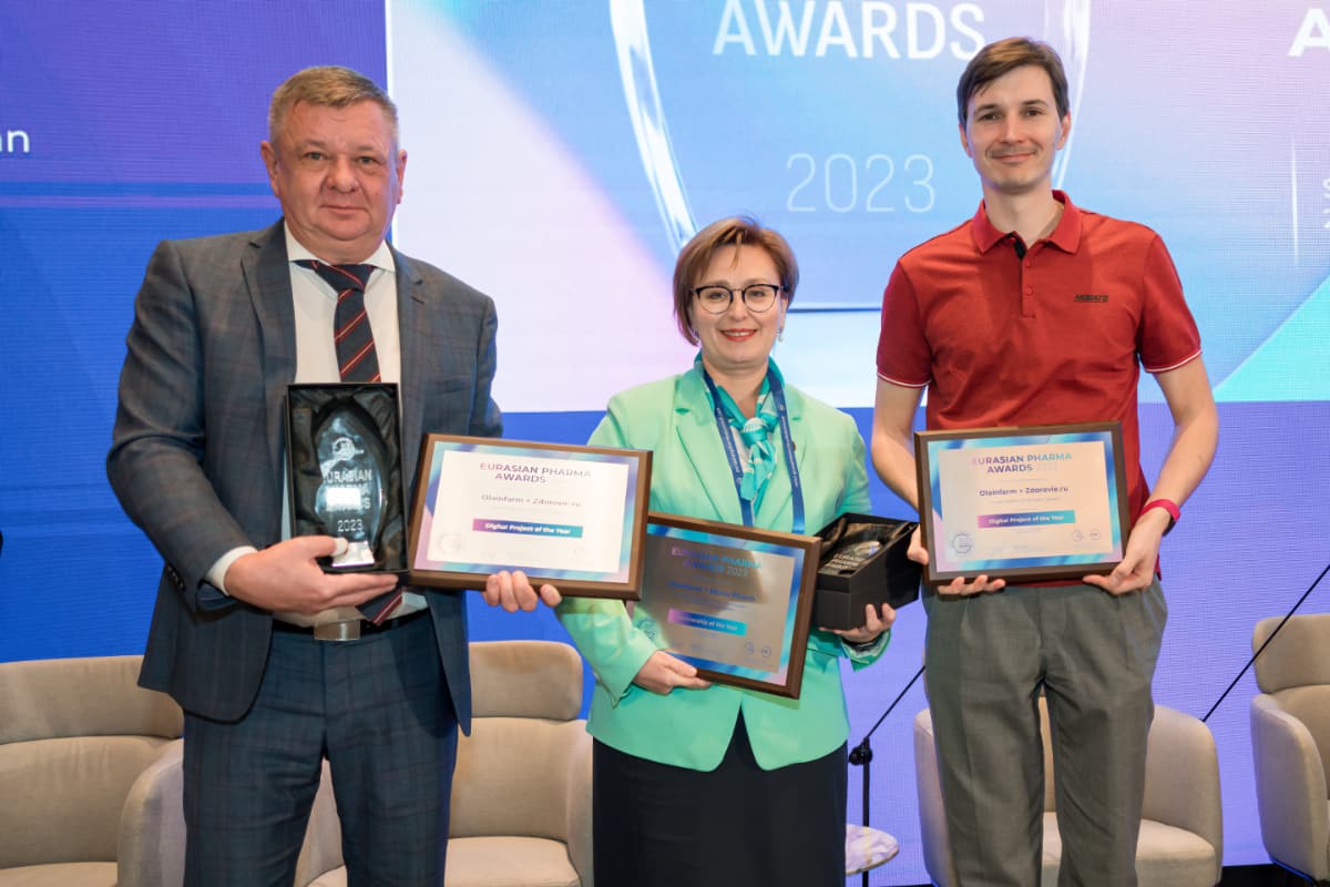 Olainfarm and Zdorovie.ru have become the winners in the nomination Digital Project of the Year
